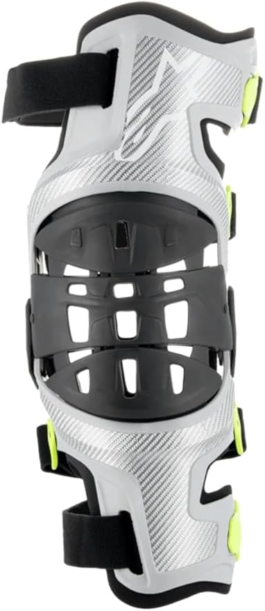 Alpinestars 6501319-195-L Bionic 7 Knee Set SilverYellow Lg