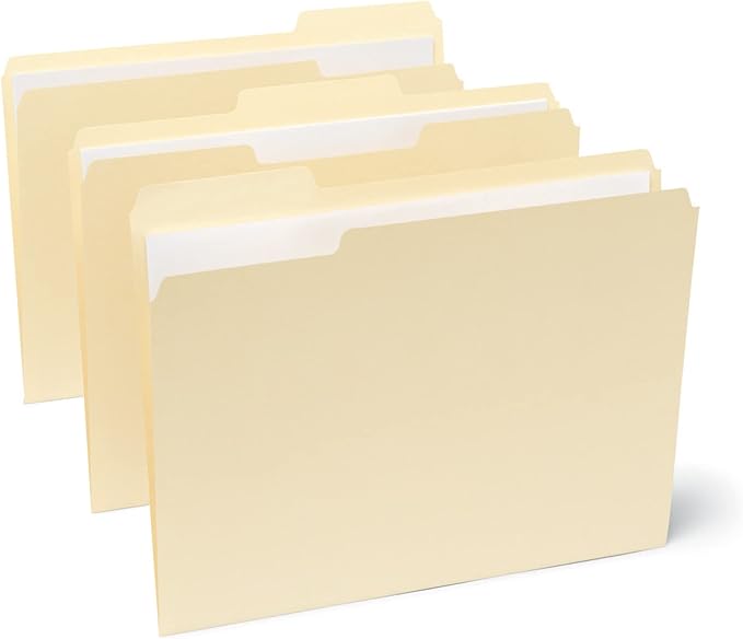 Pendaflex Reinforced Tab File Folders, Letter Size, Manila, 13-Cut, 100 Per Box (R752 13)