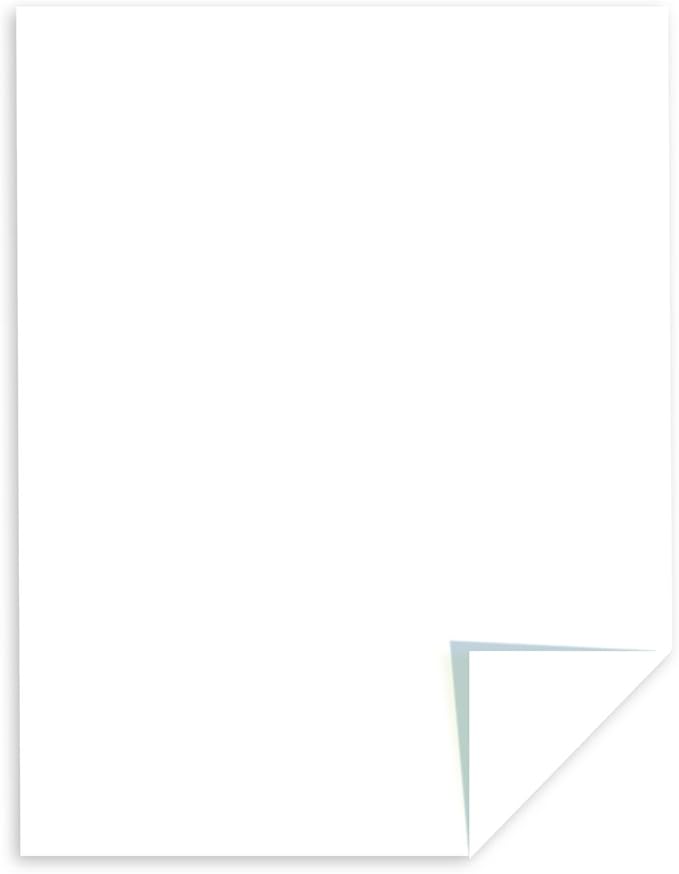 AstrobrightsNeenah Bright White Cardstock, 8.5" x 11", 65 lb176 gsm, White, 75 Sheets (90905-02) - Packaging May Vary
