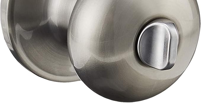 SCHLAGE Dexter by Schlage J40STR619 Stratus Bed and Bath Knob, Satin Nickel
