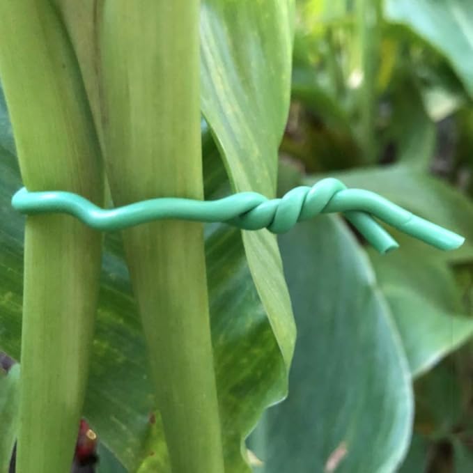 Soft Twist Tie Garden Training Wire, Green (5M) 16.4 Foot Length