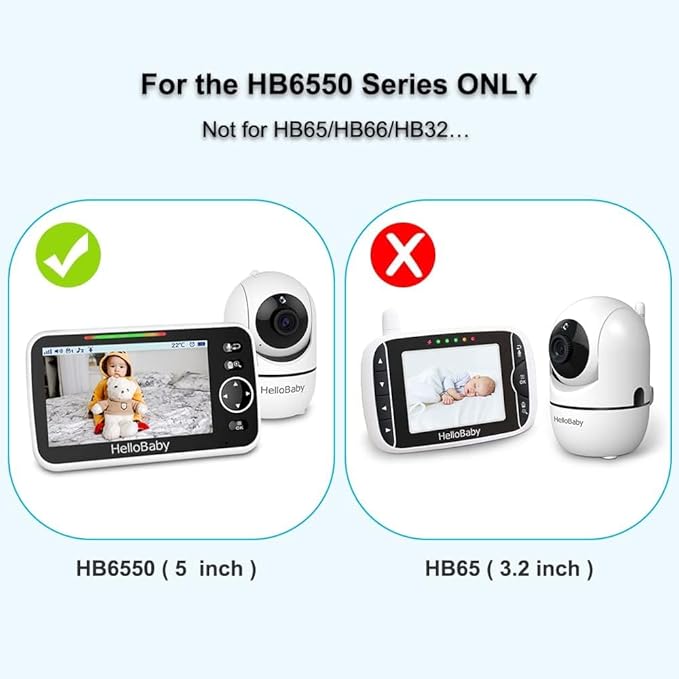 HelloBaby HB6550 20232024 Version Monitor Only - Only for HB6550 Video Monitor with Camera and Audio, Baby Monitor Display (Replace HB6550 Screen, Parent Units, Only Work with HB6550 Camera)