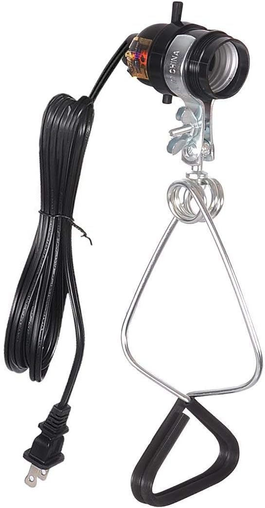 Simple Deluxe HIWKLTCLAMPSOCKET 1-Pack E26 Clamp Light Socket up to 150 Watt 182-Gauge 6 Feet Cord, Lamp, Black