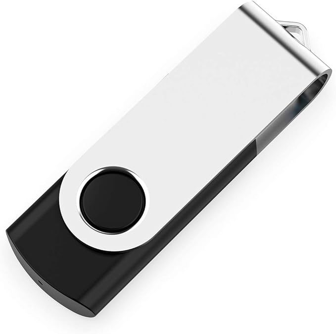 2 Pack 32GB USB Flash Drive USB 2.0 Thumb Drives Jump Drive Fold Storage Memory Stick Swivel Design - Black