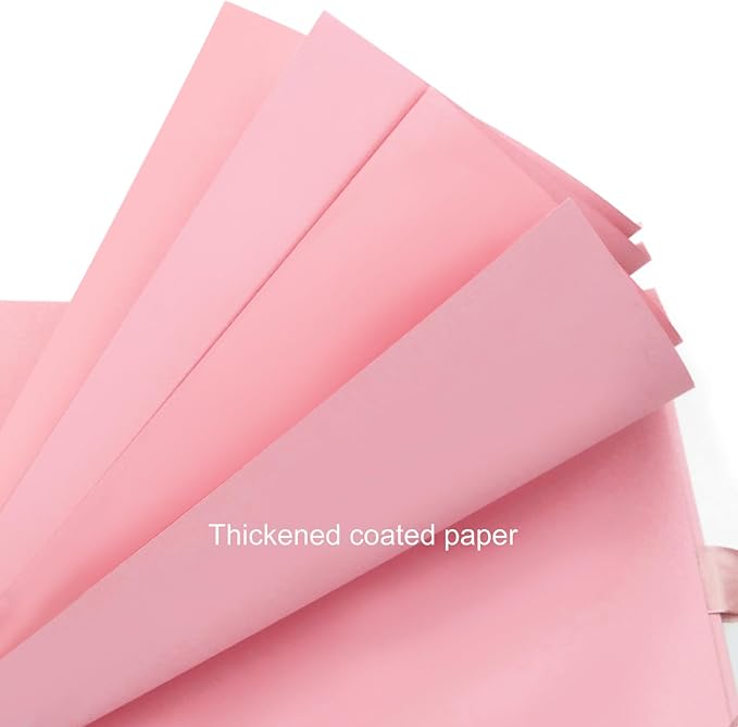 EVNEED 11.5 x 8.5 Inch Scrapbook Photo Album,Wedding Guest Book Anniversary Memory Scrapbooking,Wedding Photo Album with DIY Accessories Kit for Craft Paper DIY,Xmas Gift,80 Pages (40 Sheets),Pink