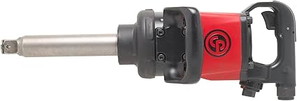Chicago Pneumatic CP7782-6 Air Impact Wrench (1 Inch), 6 Inch Ext. Anvil, Air Gun Industrial Repair Assembly Tool, D-Handle , Pinless Rocking Dog, Max Torque Output 1920 ft. lbf2600 Nm, 5200 RPM