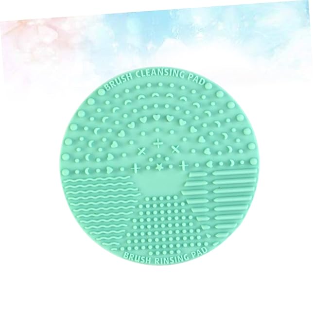 Round Makeup Brush Cleaner Pad Silicone Makeup Brush Scrubber Easy to Pads