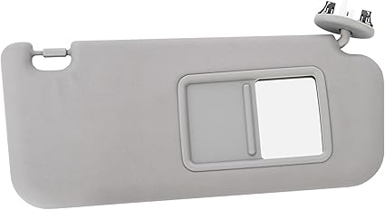 Gray Right Passenger Side Sun Visor with Vanity Light Compatible with Toyota RAV4 2006 2007 2008 2009 2010 2011 2012 2013 Replaces 74310-42451-B2