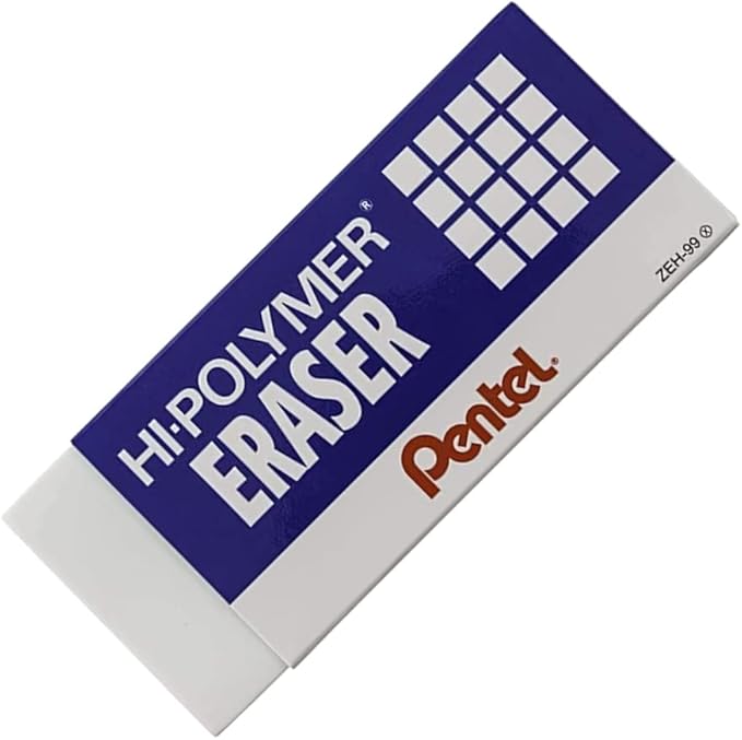 Pentel Hi-Polymer Eraser - Super XL, White