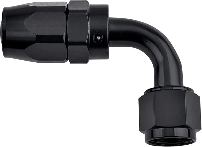 EVIL ENERGY 6AN Hose End Fitting 90 Degree Swivel for CPE Braided Hose Black
