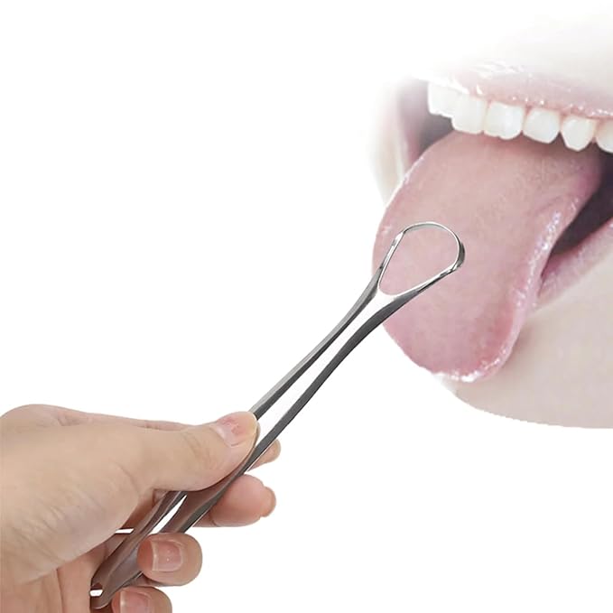 Tartar Removal Tool Oral Tongue Scraper Cleaner for Freshing Breath Portable Non-slip Handle A