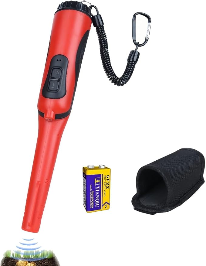 5M Waterproof Metal Detector with Adjustable LED Light, 3 Detection Modes (Sound, Vibration, Sound Vibration) for Outdoor Treasure Hunting and Professional Use