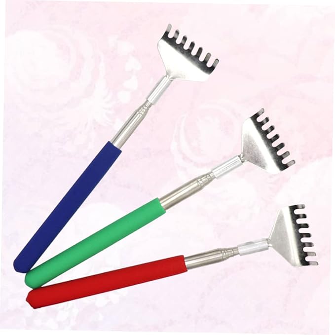 Portable Back Massager 3pcs Random Color Metal Scratcher for Body Massage