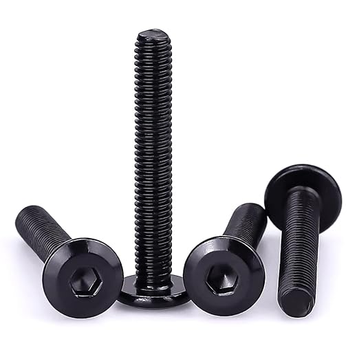 14-20 x 2 Black Hex Socket Head Cap Screws, 304 Stainless Steel 18-8, Furniture Bolts, Connector Screws, Black Coated, Full Thread, 25 PCS