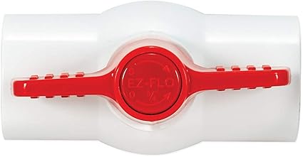 EZ-FLO 34 Inch Slip Schedule 40 PVC Quarter Turn Ball Valve, Brass Plumbing Fitting, 20113