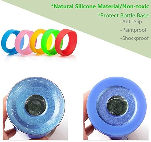 4 PCS Bottom Protective Silicone Sleeve for Flask/Mug/Water Bottle (Black Only) (65mm)