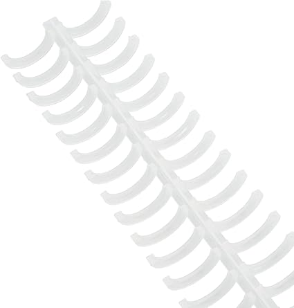 10Pcs Spiral Binding Coil 30 Holes 16mm Diameter Loose Leaf Binding Ring 130 Sheet Capacity Plastic Spines for Bind Paper(Transparent)