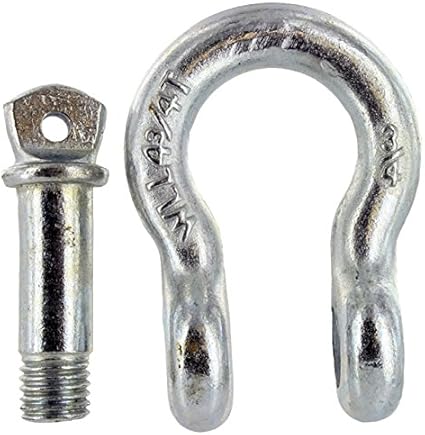 US Cargo Control 34 Inch Galvanized Screw Pin Anchor Shackle Each with a 4.75 Ton Capacity