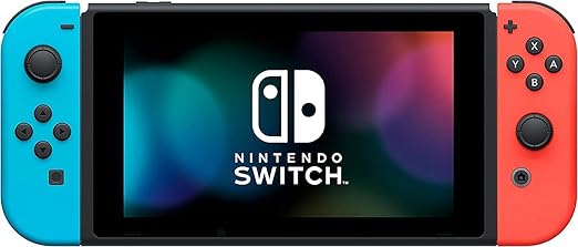 Nintendo SwitchTM with Neon Blue and Neon Red JoyConTM (Renewed)