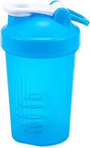 Blender Shaker Bottle w. Classic Loop Top & Stainless Whisk Ball-Perfect for Protein Shakes and Pre Workout (16 Oz-400ML, Blue Top/Blue Cup), Full Color-16 Oz