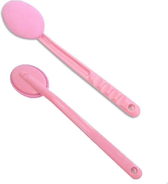 2 Pack 15 Inch Easy Lotion Applicator, Back Rubs Massager Bath Brush, Extra Long Handle, Easily Self Apply Lotions, Great for Body Care