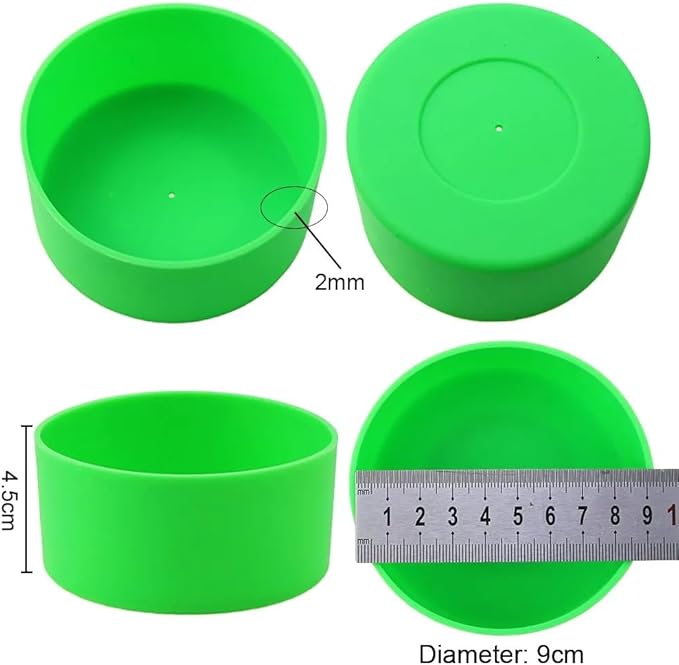 Silicone Boot Sleeve Cap Cover Sheath Silicone Bottom Protective Non-Slip Heat Resistant Cup Mug Coaster Tumbler Insulated Bottle Cup Bottom Cover Round 9cm (Transparent)