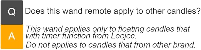 Leejec Floating Candle Wand Remote, Three Button Wand, Timer Version, for Floating Candles with Timer Function of The Same Brand Only