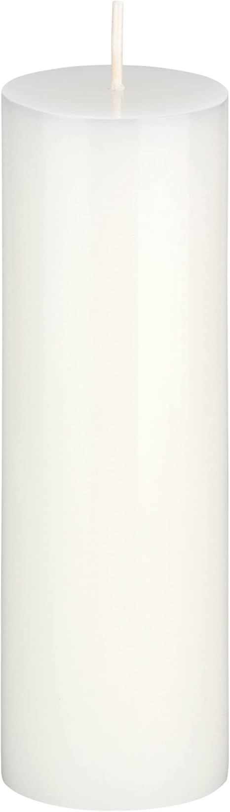 Mega Candles 1 pc Unscented Solid White Pillar Candles, Hand Poured Premium Wax Candle 2 Inch x 6 Inch, Home Decor, Spas, Weddings, Celebrations, Party, Centerpieces, Holidays, Vigils, Prayers