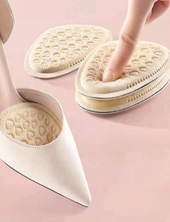1 Pair: Soft Toe Shoe Insoles (Beige)