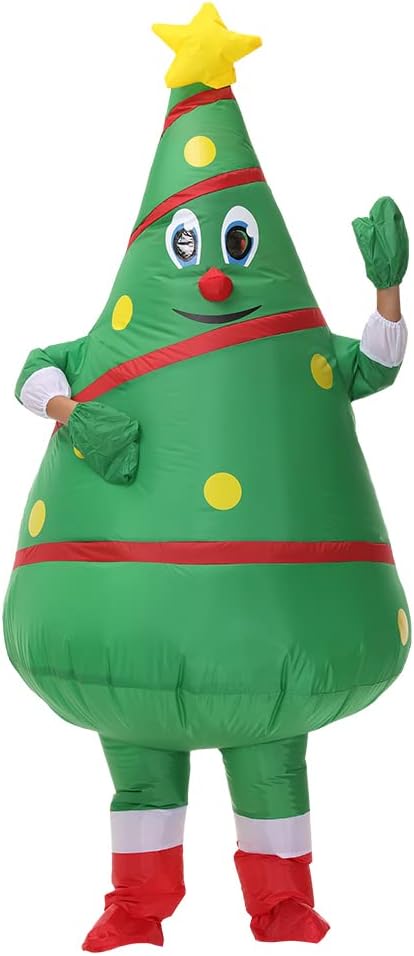Santa Claus Inflatable Costume Xmas Santa Blow Up Suit Santa Christmas Costume Jumpsuit