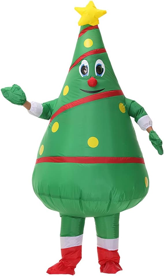 Santa Claus Inflatable Costume Xmas Santa Blow Up Suit Santa Christmas Costume Jumpsuit