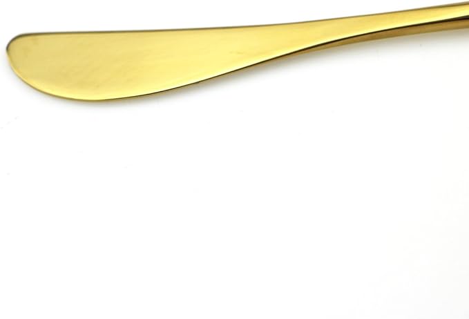 JASHII 4-Piece Luxury Mirror Polished Gold Butter Knife Bagels Cheese Knife 18/10 Stainless Steel Serving Utensil Set