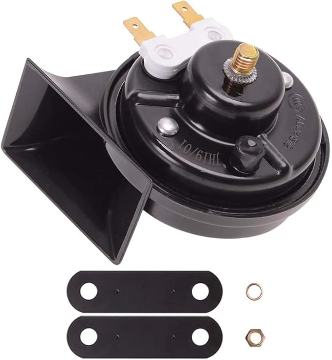 Evermotor Car Horn 12v Loud Air Horn Universal Signal Speaker for Motorcycle,Truck,Golf Cart,Moped,Scooter,ATV 118 dB Snail Horns with E-MARK