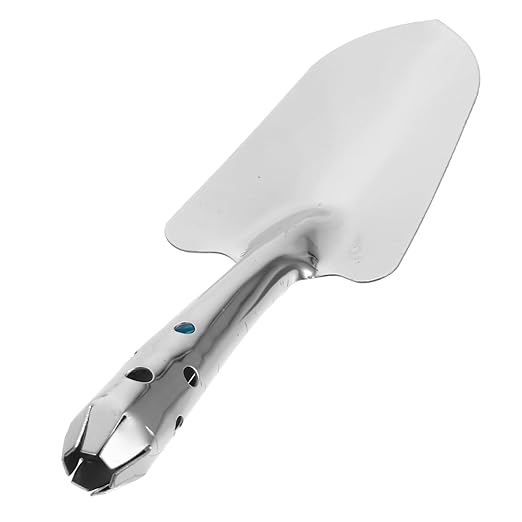Stainless Steel Borrowing Shovel Transplanting Weeding Trowel Planting Spade Tool Gardening Trowel Tools Pot Soil Scoop Weeding Spade Garden Digging Trowel Small Hand Shovel Silver