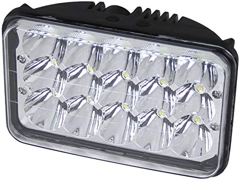 Fits 1x 4"X6" H4 15 LED Light Bulb Clear Sealed Beam Headlight IP67