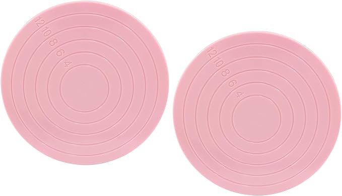 2 Pcs Cake Decorating Turntable - 5.5 Inch Revolving Cake Stand - Cookie Decorating Swivel Stand for Kitchen Cake Baking - Pink