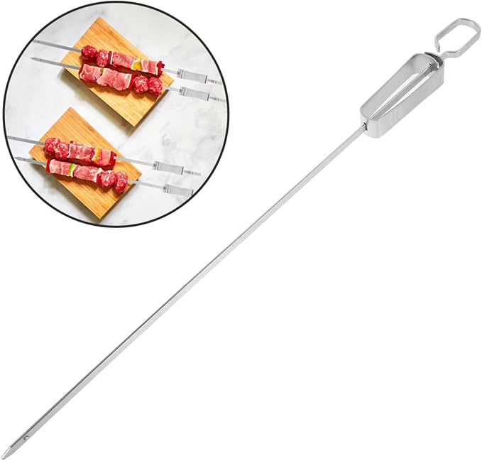 UPKOCH Stainless Steel Kebab Skewers for Bbq Grill Hooks Bbq Grill Rotisserie Kabob Skewers