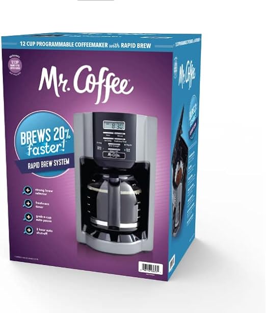 Mr. Coffee 12-Cup Coffee Maker Rapid Brew System Programmable Coffee Maker