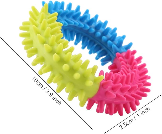 Dog Chew Toy Tricolor Aggressive Chewers Large 11 11 3cm Cute Shape Chew Toy Teeth Cleaning Toy for Pet Dog Puppy