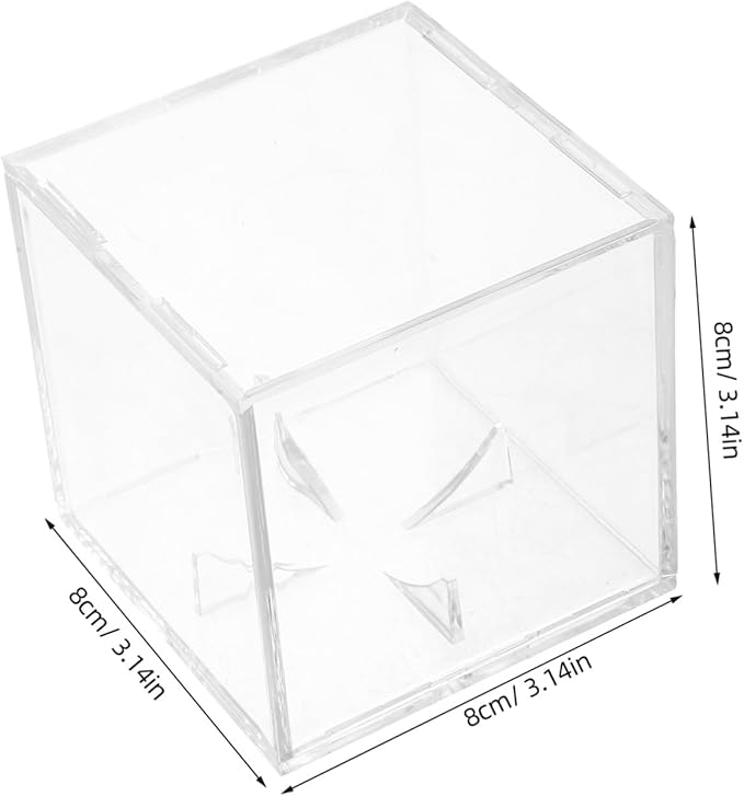 BESTonZON Single Baseball Display Case Clear Acrylic Cube Holder for Memorabilia Portable Durable Baseball Showcase with High Clarity Protection for Collectibles Display