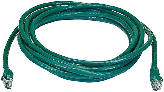 Monoprice Cat6 Ethernet Patch Cable - Snagless RJ45, Pure Bare Copper, 550MHz, UTP, 24AWG, 14 Feet, Green - Fullboot Series