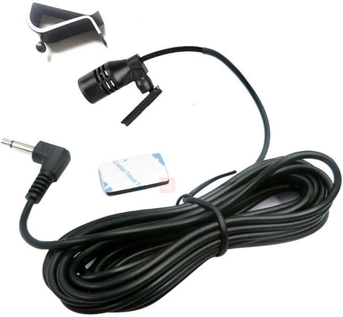 Car Microphone 3.5mm Stereo External Mic Car Radio Microphone Compatible with Kenwood Boss Corehan Power JVC Sony Jensen Alpine Vehicle Head Unit car Stereo Enabled Audio GPS DVD