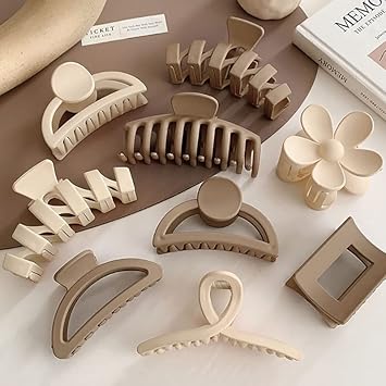Accessories Headwear Styling Tools for Party Wedding,Hair Barrette Clamps for Thick Thin Hair, Fashion Hair (49Keel - Beige)