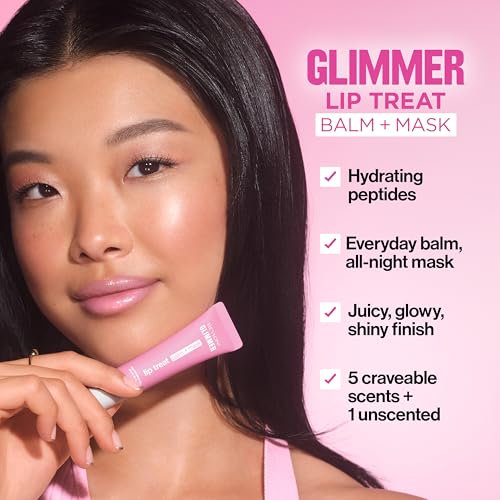 Revlon Glimmer Lip Treat Balm + Mask, Overnight Peptide Lip Treatment, Hydrating, 003 Peach Bellini, 0.4 fl oz ( No Original Box )