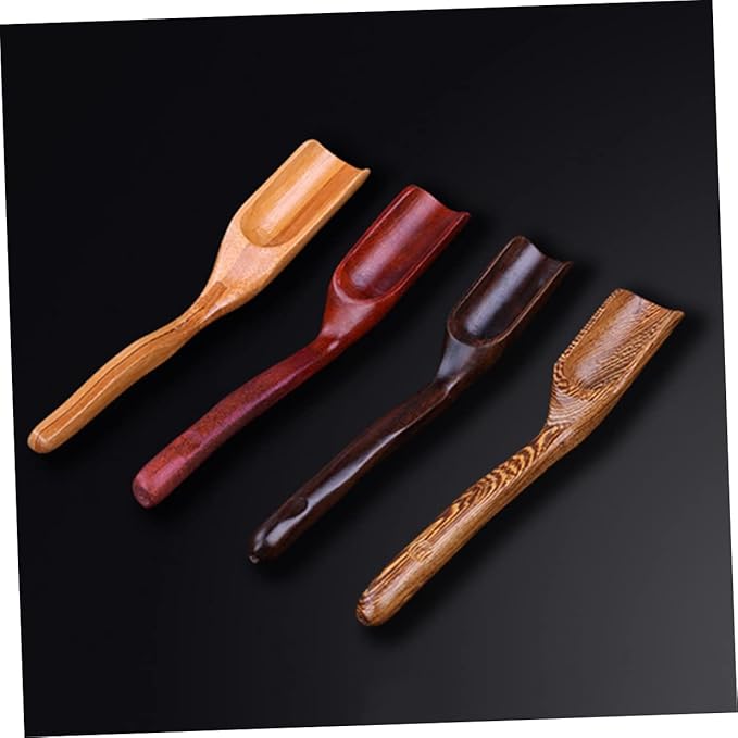 Wooden Tea Scoop Ebony Tea Shovel Easy to Clean Lightweight Accessory for Home Office Use