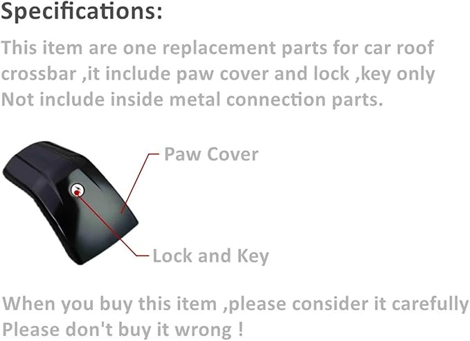 Crossbar Paw Cover for Car Roof Crossbars Car Rack Accessories(1PCS)