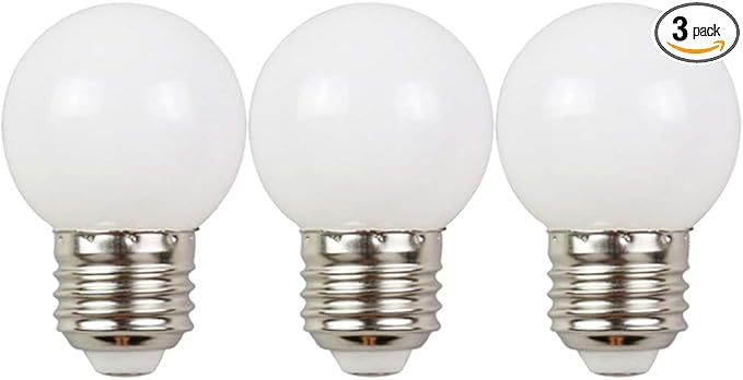 3 Pack E27 G45 2W Screw Cap Coloured LED Light Bulbs Festoon Party Lights for Indoor Outdoor Use