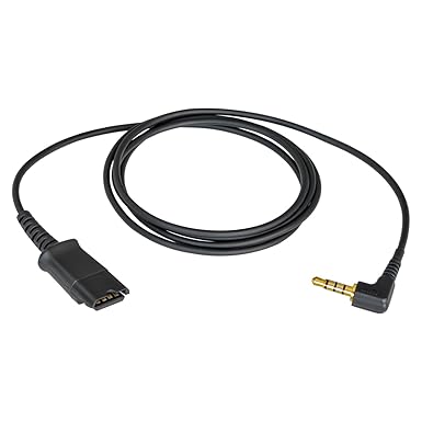 3.5mm Headset Adapter Cable Compatible with Plantronics QD for Android Cell Phone Smartphone Tablet Mac Laptop & Other Smart Devices with Single 3.5mm Jack 4 Poles CTIA