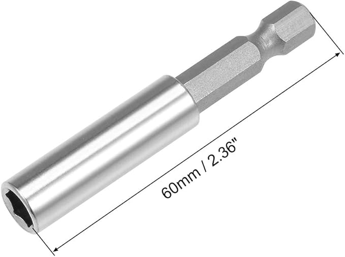 uxcell 5 Pcs 14 Inch Hex Shank by 2.36 Inch Magnetic Bit Holder Extension, Quick Release Screwdriver Drill Bit Power Tool