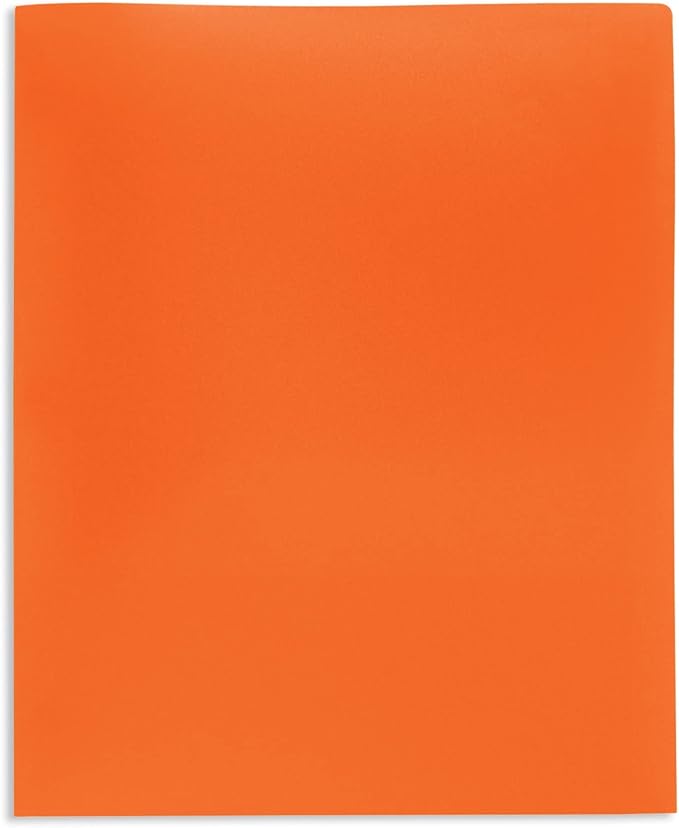 Office Depot® Brand School-Grade 2-Pocket Poly Folder, Letter Size, Orange